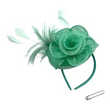 Ladies Feather Fascinator Headband / Clip Weddings Races Royal Ascot Hairband