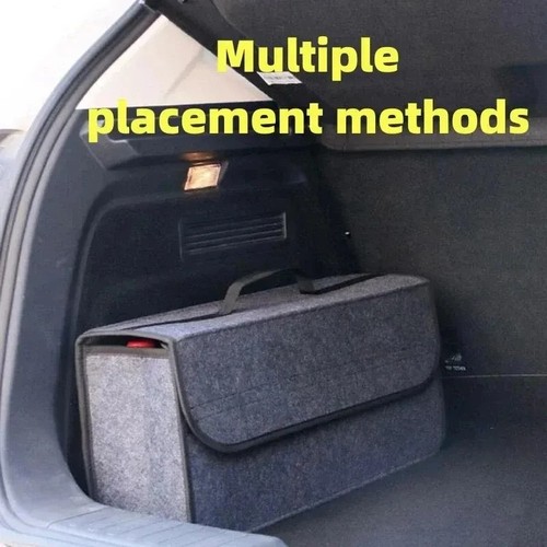 Grey car boot organiser felt - car,