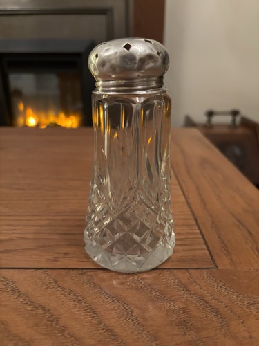 Vintage cut glass sugar shaker - sugar,