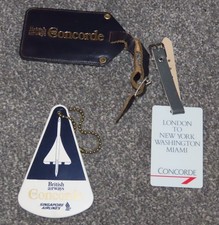 3 x British Airways Singapore Airlines Concorde Luggage Labels