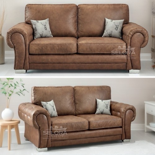 Tan brown faux suede - faux, leather