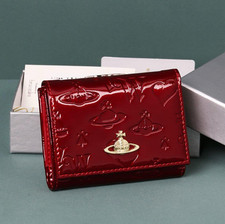 Vivienne Westwood Gamaguchi Trifold Wallet Color Red orb Enamel Japan Outlet