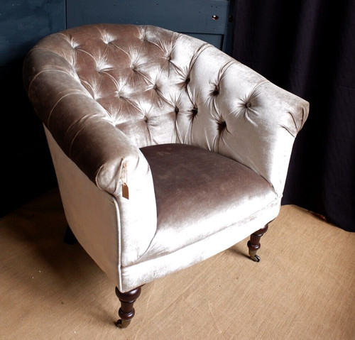 New grey silver armchair - new,