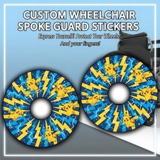 Wheelchair Spoke Guard Sticker Kit | Optional Spoke Guards | Durable Vinyl Wheel