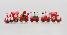 40cm Wooden Christmas Train Decoration Table Home Ornament Xmas Festive