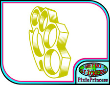 Knuckle Brass F Vinyl Sticker Fight MMA Car Bike Truck Wall Window Duster Decal