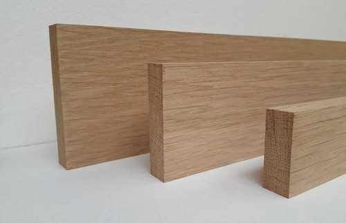Oak worktop upstand plinth oak