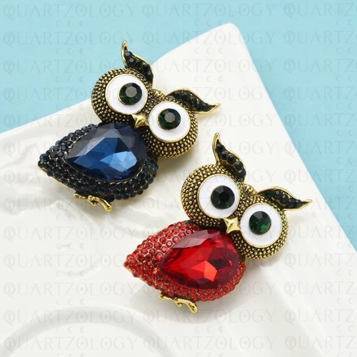 Vintage owl brooch - vintage, bronze