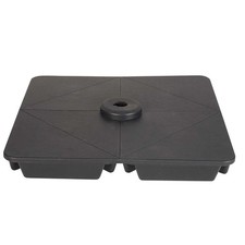 Garden Parasol Base Plastic Black Square 8.4kg Filled Up To 64 kg Set of 4