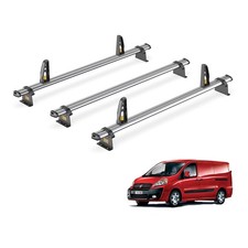 Fiat Scudo Roof Rack for 2007-2016 H1 Roof 3x Bars Van Guard Trade & Loadstops