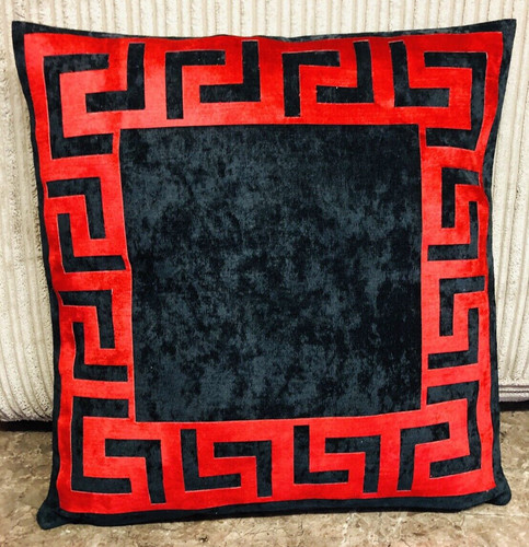 Black red greek keys border - greek, keys/border/