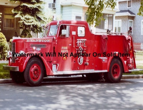 Evanston fire truck 1952 - fire,