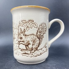 Vintage Biltons Squirrels in tree embossed ceramic mug made in England 