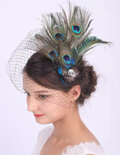 Peacock Feather Veil