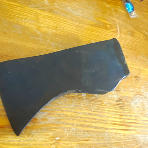 Black metal axe hatchet - black, head