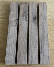 Black Walnut Hardwood Planed Timber x 4 - 30 x 4 x 2.4cm - Wood DIY Crafts 771