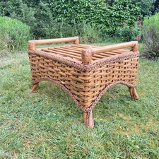 Vintage bamboo wicker cane - wicker,