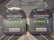 Wilkinson Sword Hydro 3 Blades With Hydrating Gel 2X 4 Pack 100% ORIGINAL ⭐⭐⭐⭐⭐