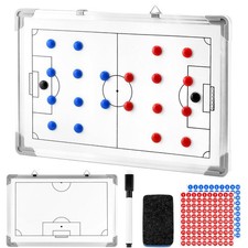 Magnetic Football Coaching Board Double-Sided Portable Tactics Clipboard Kit