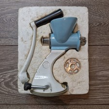 Spong Meat Mincer N605 Blue & White Vintage 