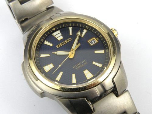 Mens seiko kinetic titanium - mens,