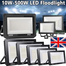 10W-500W Watt LED Floodlight Security Outdoor Garden Lights With PIR Sensor Lamp