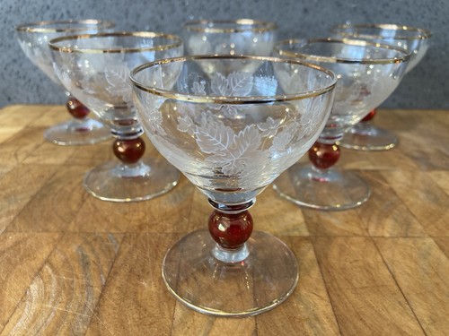 Antique cranberry glasses - cranberry,