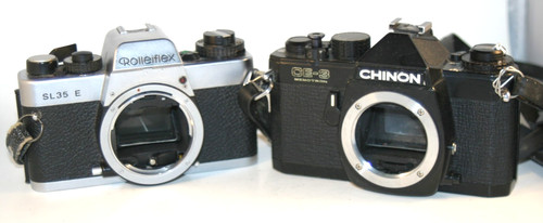 Two vintage slr film camera - vintage,