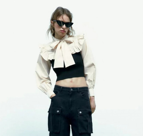 Zara combined knitted top - combined,