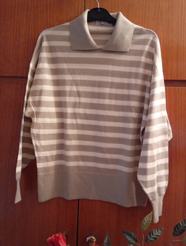 Jaeger grey and cream - and, striped