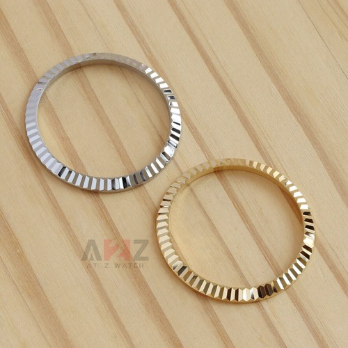 Steel fluted ring bezel - fluted, for