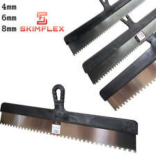 PLASTERING SPATULA Skimflex Serrated  Machine Render Stainless 4,6 or 8 mm notch