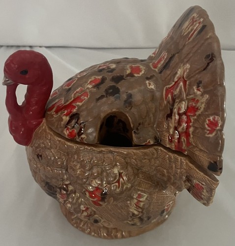 Vintage turkey gravy tureen - vintage,