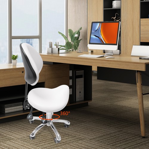 Leather saddle stool - leather,