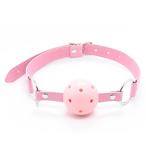 Pink vented plastic ball mouth - vented,