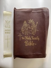 Leather Holy Family Bible  (1956 John O'Connell) Illus. J James Tissot - Tabbed