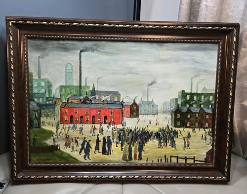Lowry framed oil - l,
