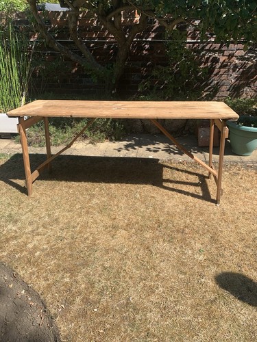 Vintage folding wooden trestle - vintage,