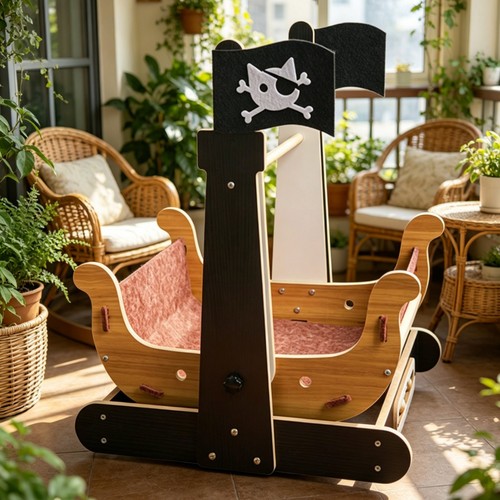 Pirate ship feline bed easy - pirate, to