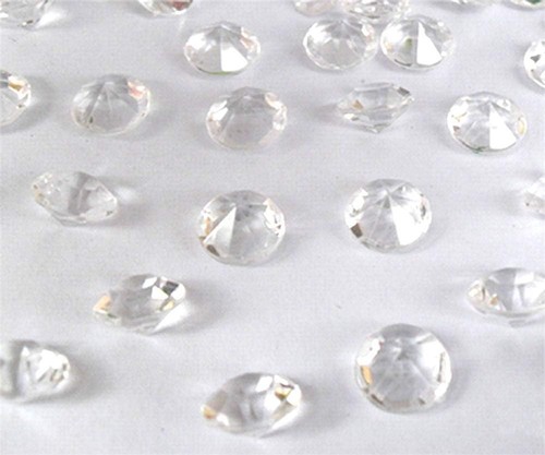 Diamond confetti wedding table - diamond,