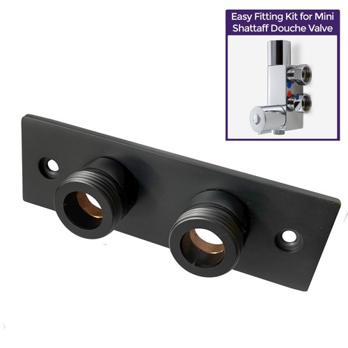 Black easy fixing plate - black,