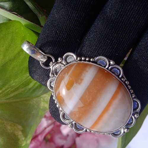 Lace agate gemstone 1pcs 925 - agate,