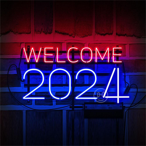 Welcome 2024 vintage glass - 2024,