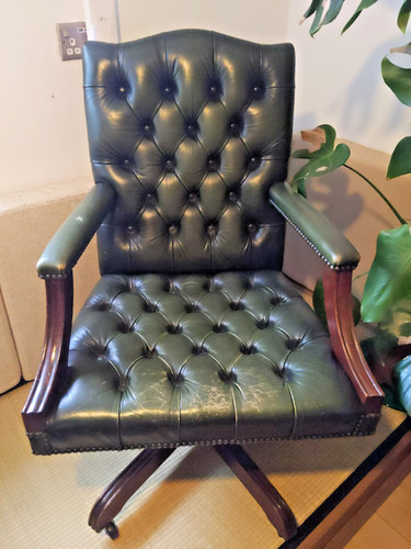 Chesterfield green leather - chesterfield,