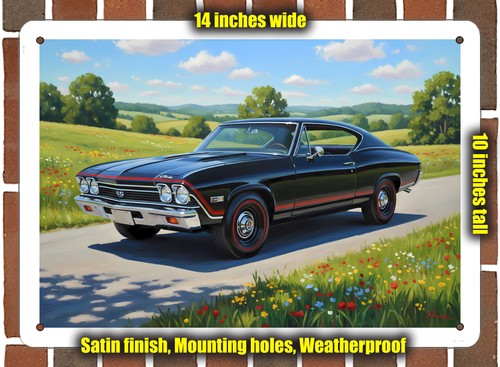 Metal sign 1968 chevrolet - -,