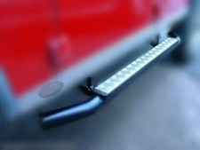 DEFENDER 110 TRUCK CAB 3" TUBE XS STYLE SIDE STEPS  SILVER  RE110XS++BKT