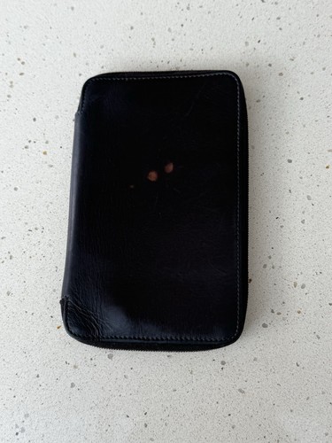 Hermes brown leather zip - hermes,