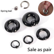 1 Pair Surgical Steel Captive Bead Earring BCR Nose Ring Septum Piercing Jewelry