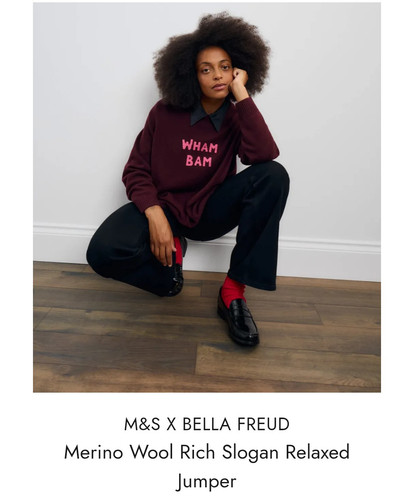 Bella freud burgundy wham - m&s,