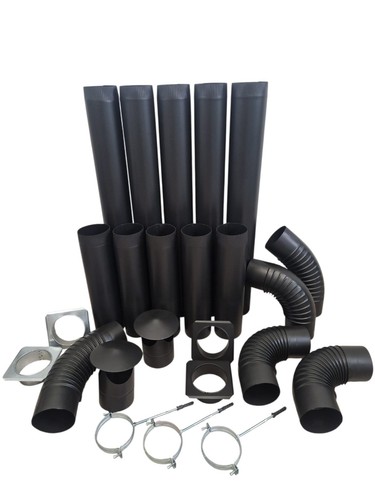 Black steel flue - 5", 6"